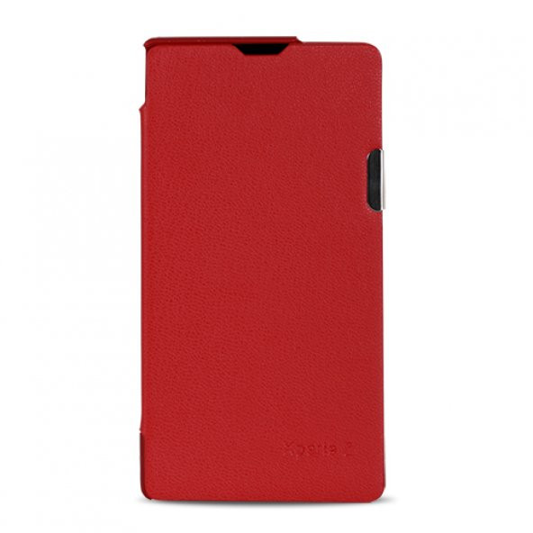 Sony Xperıa Z L36H Mıknatıslı Flip Case Kılıf Kırmızı