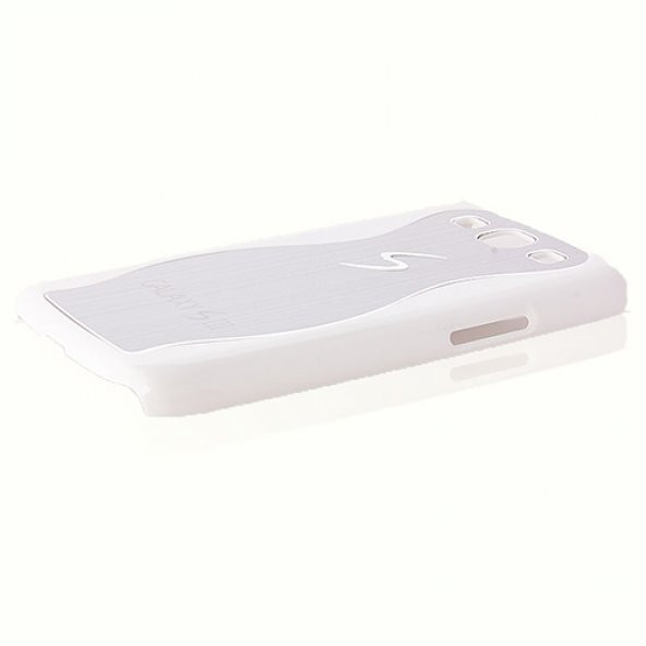 Samsung I9300 S3 Koruyucu Metal Arka Kapak Beyaz - 2
