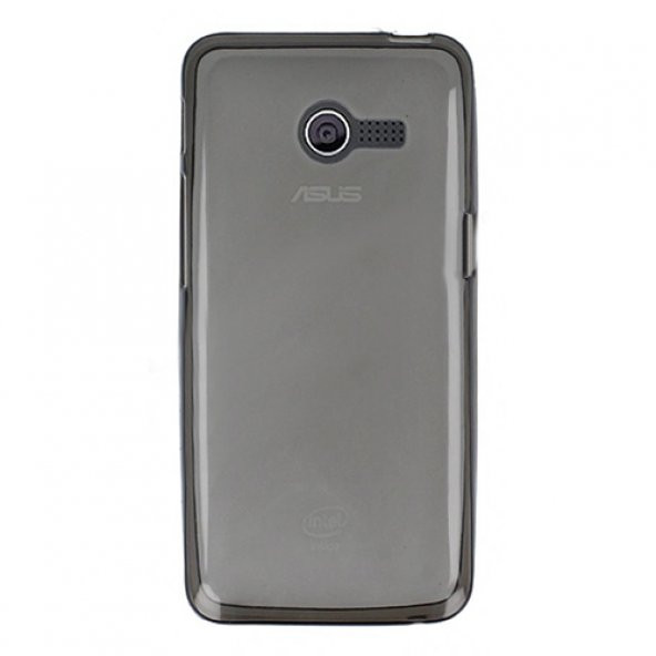 Asus Zenfone 4 Kılıf Soft Silikon Şeffaf/Siyah Arka Kapak