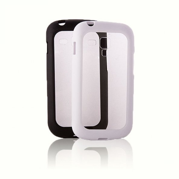 FitCase Samsung S7560 / 62 / 80 Çerçeveli Soft Silikon Beyaz - 1