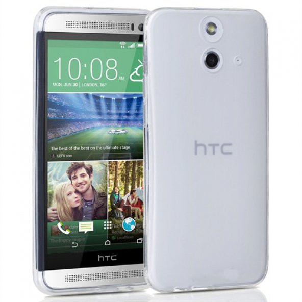 HTC One E8 Kılıf Soft Silikon Şeffaf Arka Kapak