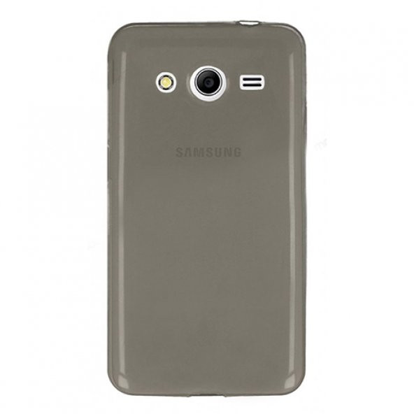 Samsung Galaxy Core 2 (G355) Kılıf Soft Silikon Şeffaf-Siyah Arka Kapak - 1