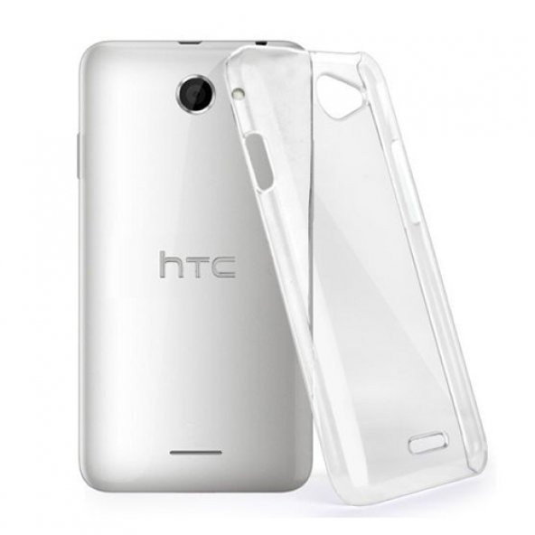 HTC Desire 516 Kılıf Soft Silikon Şeffaf Arka Kapak