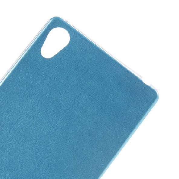 Sony Xperia Z4 Kılıf Deri Dokulu Arka Kapak Siyah - 2