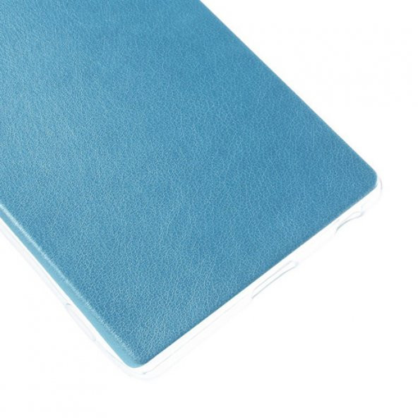 Sony Xperia Z4 Kılıf Deri Dokulu Arka Kapak Siyah - 3