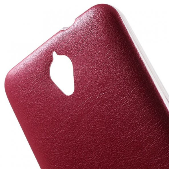 Asus Zenfone C Kılıf Deri Dokulu Arka Kapak Beyaz - 2