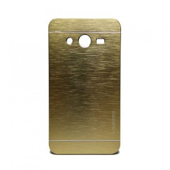 Samsung Core 2 G355 Metal Arka Kapak Motomo Gold - 1
