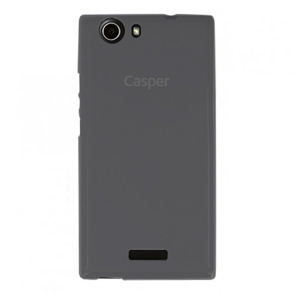 Casper VIA V6 Kılıf Soft Silikon Şeffaf-Siyah Arka Kapak