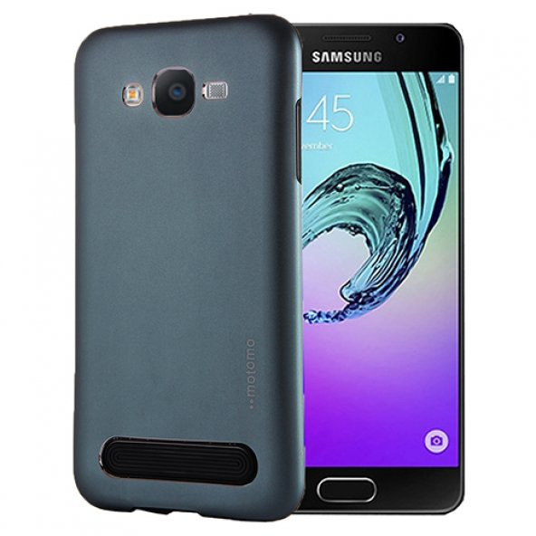 Samsung Galaxy A3 New Motomo Metal TPU Arka Kapak Lacivert