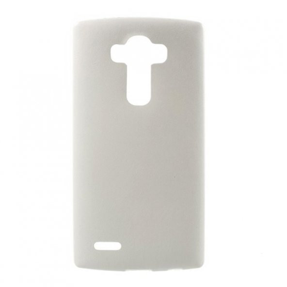 LG G3 Beat (Mini) Kılıf Deri Dokulu Arka Kapak Beyaz
