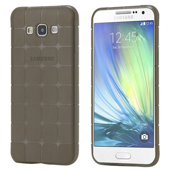 FitCase Samsung Galaxy A3 (A300) Plaid Silikon Arka Kapak Siyah