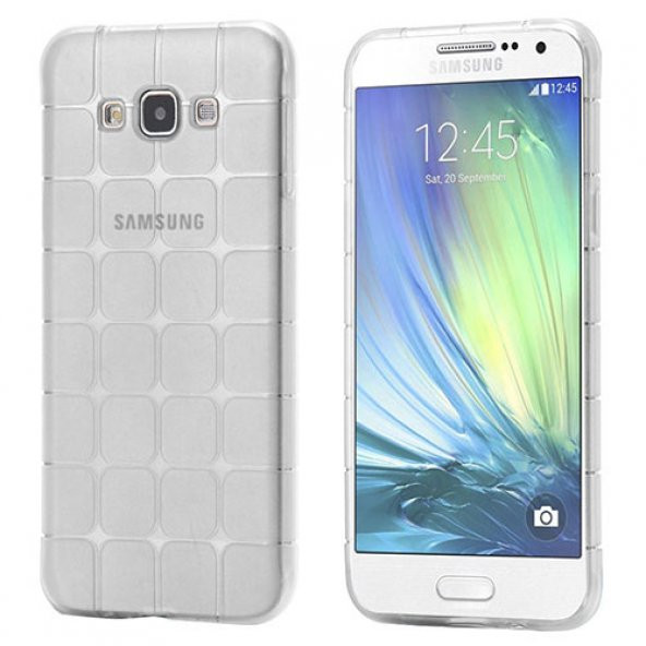 FitCase Samsung Galaxy A7 (A700) Plaid Silikon Arka Kapak Şeffaf