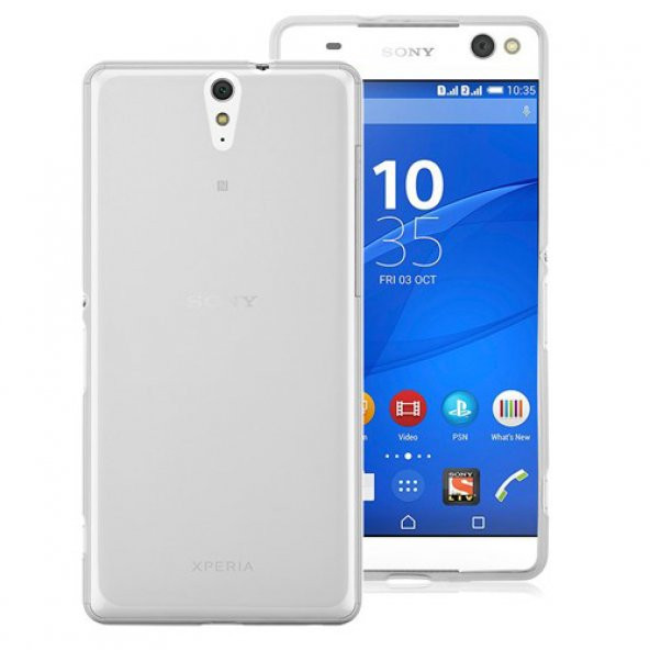 Sony Xperia C5 Ultra Kılıf Soft Silikon Şeffaf Arka Kapak