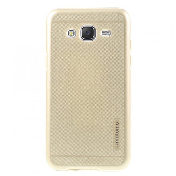 Samsung Galaxy J3 Kılıf Motomo Sert Arka Kapak Gold