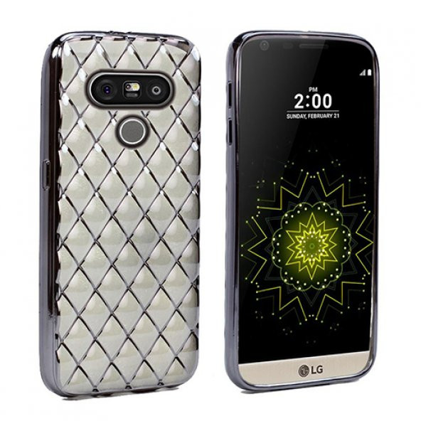 FitCase Laser LG G5 H850 Baklava Desenli Silver - 1