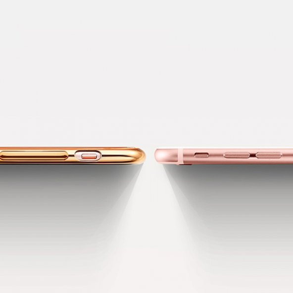 FitCase Laser Elegant iPhone 7-8 Plus Silikon Arka Kapak Kahverengi - 2