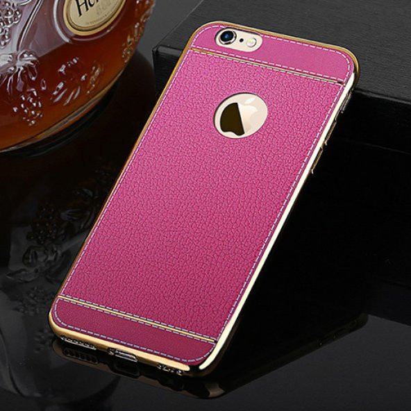 FitCase Laser Elegant iPhone 7-8 Silikon Arka Kapak Pembe - 2