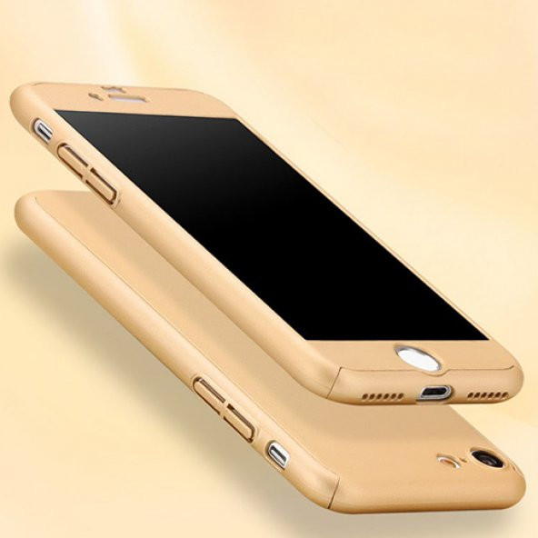 iPhone 7-8 360 Derece Koruma Arka Kapak Gold - 3