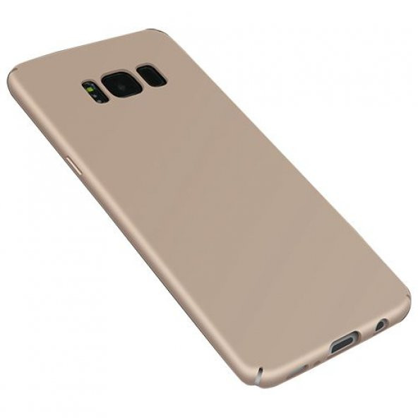 FitCase Rubber Samsung Galaxy S8 Plus Kılıf Sert Arka Kapak Gold
