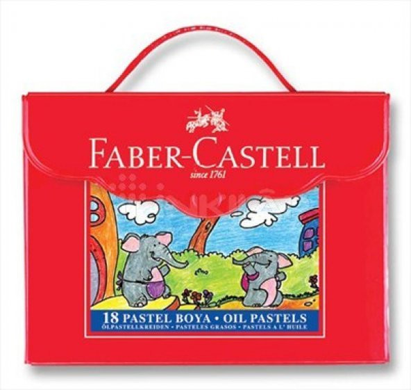 Faber-Castell Plastik Çantalı Tutuculu Pastel Boya, 18 Renk