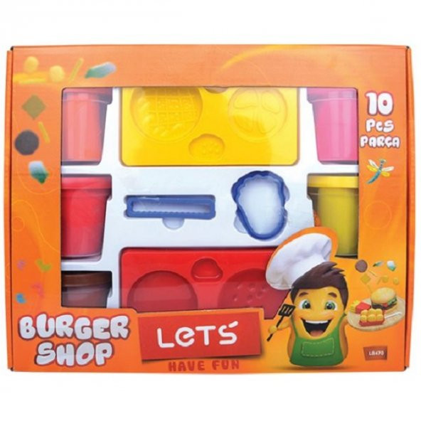 Lets Oyun Hamuru Kalıbı Hamburger Seti 10 Parça L8470