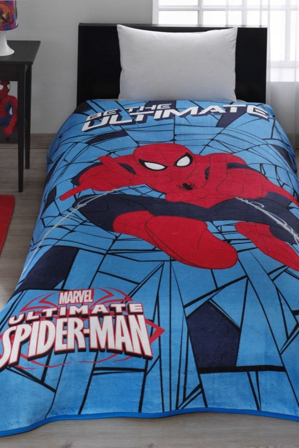 Taç Lisanslı Spiderman Web Tek Kişilik Battaniye