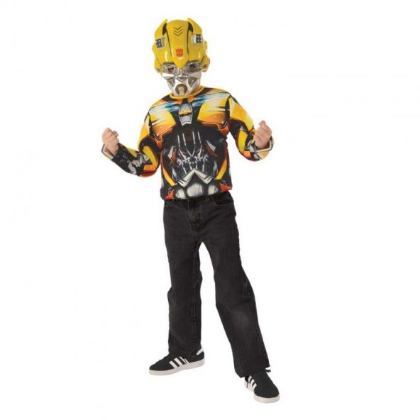 Transformers Bumble Bee Maskeli Üst Kostüm