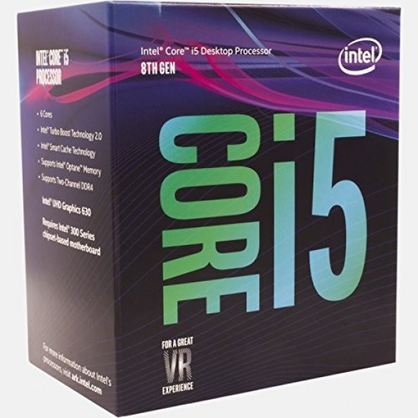 INTEL 1151p v2 Core i5 (Ci5) 8400 2.8ghz 9mb Retail Kutulu
