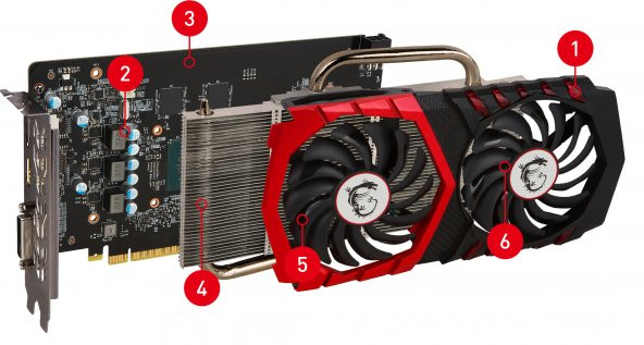 MSI GTX 1050 Ti Gaming X 4GB DDR5 128Bit Ekran Kart (GTX 1050 TI GAMING X 4G) - 3
