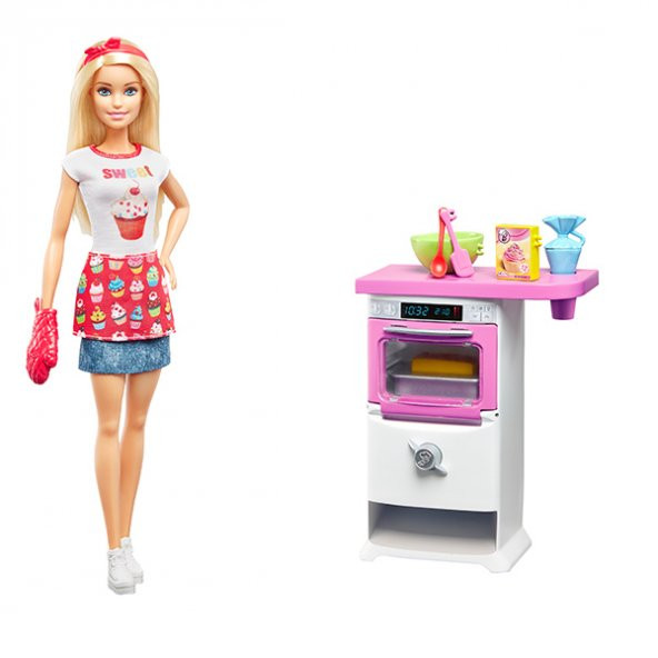 FHP57 BARBIE MUTFAKTA OYUN SETLERİ /Barbie Ben Büyüyünce-Şef Olabilirsin