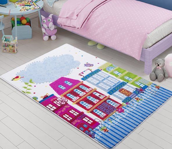 Confetti Sweet Home 100x150 Oymalı Çocuk Bebek Odası Halısı