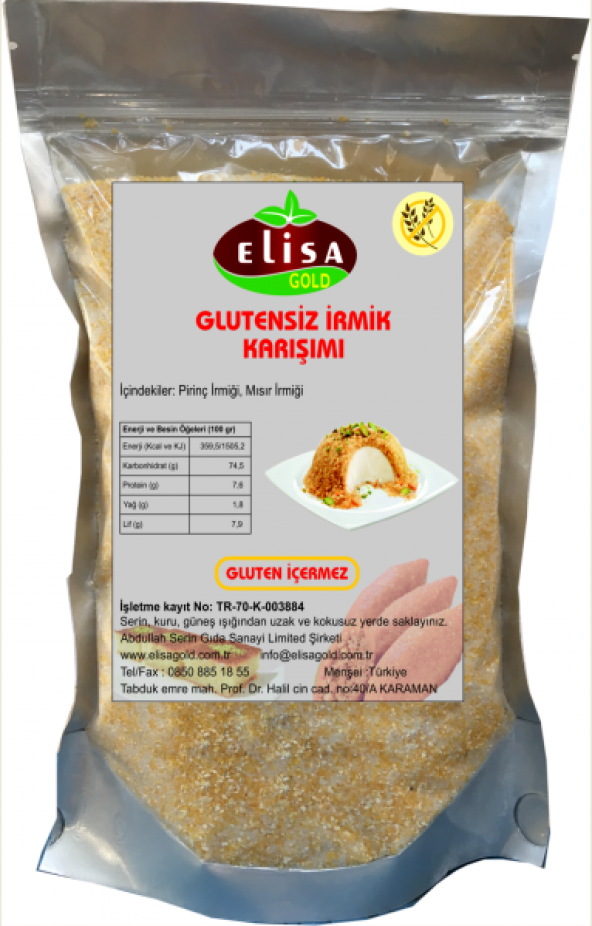 elisa gold glutensiz irmik 5000 gr