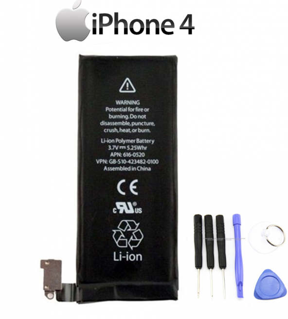 Apple iPhone 4 Orjinal Batarya + 6Lı Tamir Seti 1420 mAh