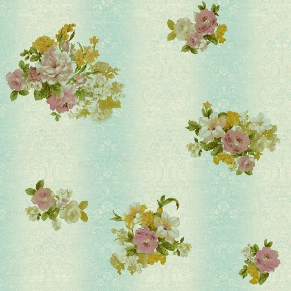 Truva 8603-3 Çiçek Görünümlü Duvar Kağıdı