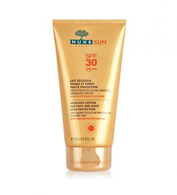 Nuxe Sun Lait Delicieux Protection Spf30 150 ml (Güneş Koruyucu Yüz ve Vücut Sütü)