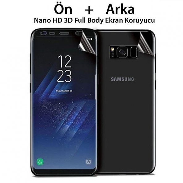 Samsung Galaxy Note 4 - Nano Full Body Ön-Arka Alt-Üst Tam Kaplama Ekran Koruyucu Şeffaf Silikon