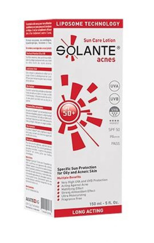Solante Acnes Güneş Koruyucu Losyon Spf50 150ml