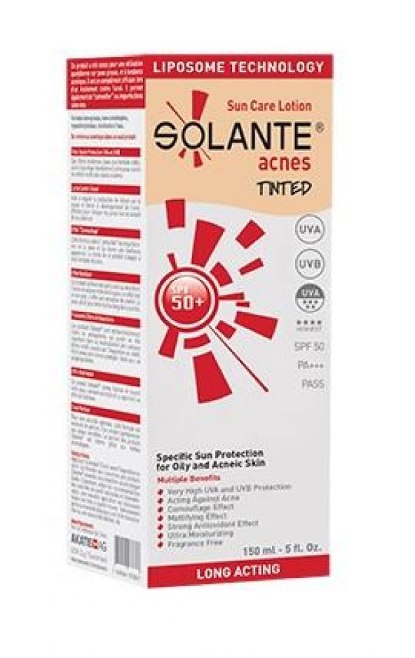 Solante Acnes Tinted Renkli Güneş Koruyucu Losyon Spf50 150ml