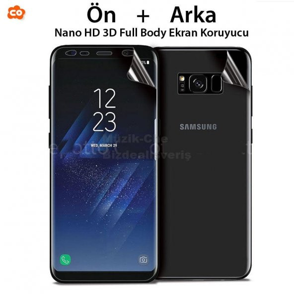 Samsung Galaxy Note 7 - Nano Full Body Ön-Arka Alt-Üst Tam Kaplama Ekran Koruyucu Şeffaf Silikon