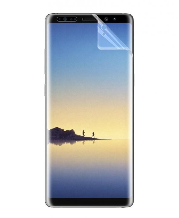 Samsung Galaxy Note 8 - Nano Full Body Ön-Arka Alt-Üst Tam Kaplama Ekran Koruyucu Şeffaf Silikon