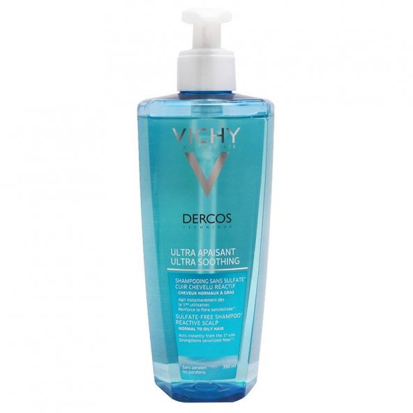 Vichy Dercos Ultra Yatıştırıcı Şampuan - Normal ve Yağlı Saçlar 390 ml