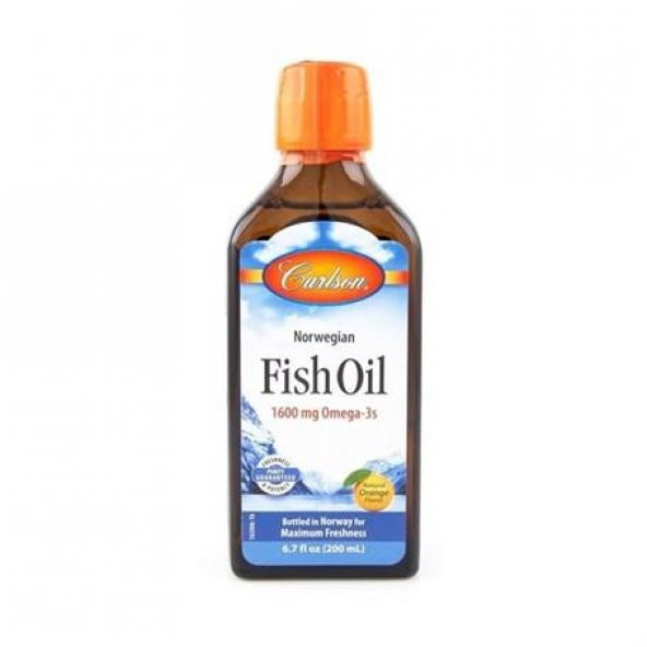 Carlson Fish Oil Balık Yağı Şurup 200ml (Portakal Aromalı)