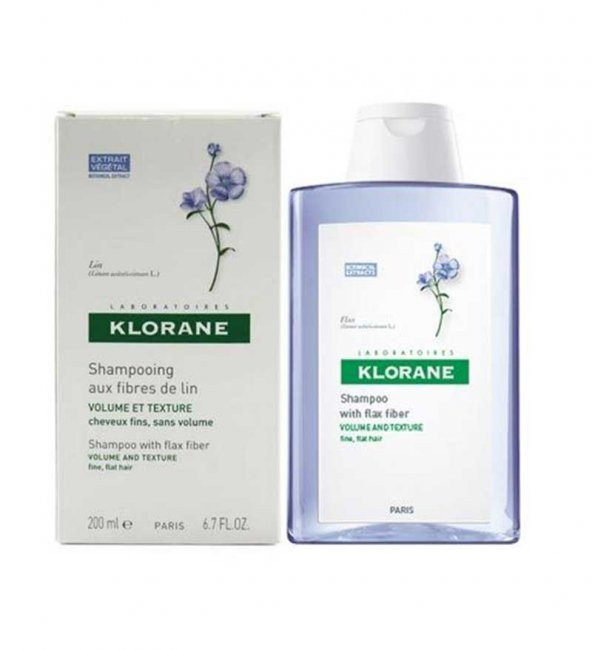 Klorane Lin Shampoo 200 ml Keten Lifi İçeren İnce Telli Saçlar İçin Hacim Veren Bakım Şampuanı