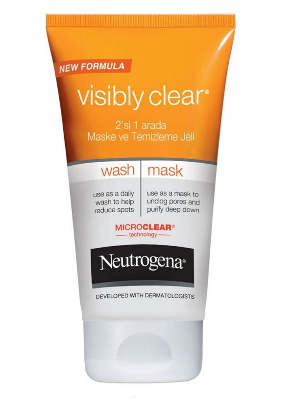 Neutrogena Visibly Clear 2 si 1 arada Maske ve Temizleme Jeli 150 ml