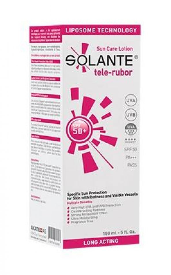 Solante Tele-Rubor Güneş Koruyucu Losyon Spf50 150ml