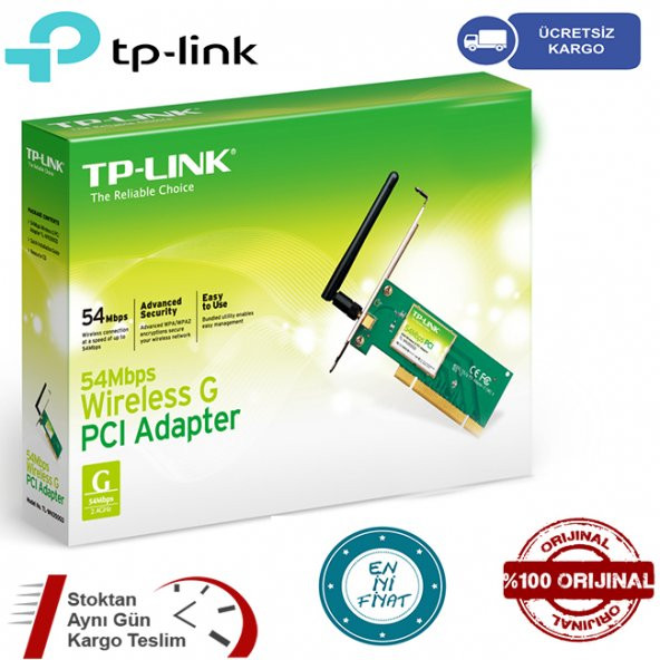 TP-LINK TL-WN353G Kablosuz LAN PCI Kart Ethernet Kartı