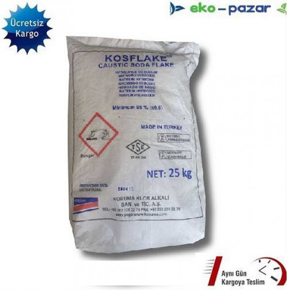 KOSTİK - SODYUM HİDROKSİT 25 KG (LAVABO AÇICI) - 2