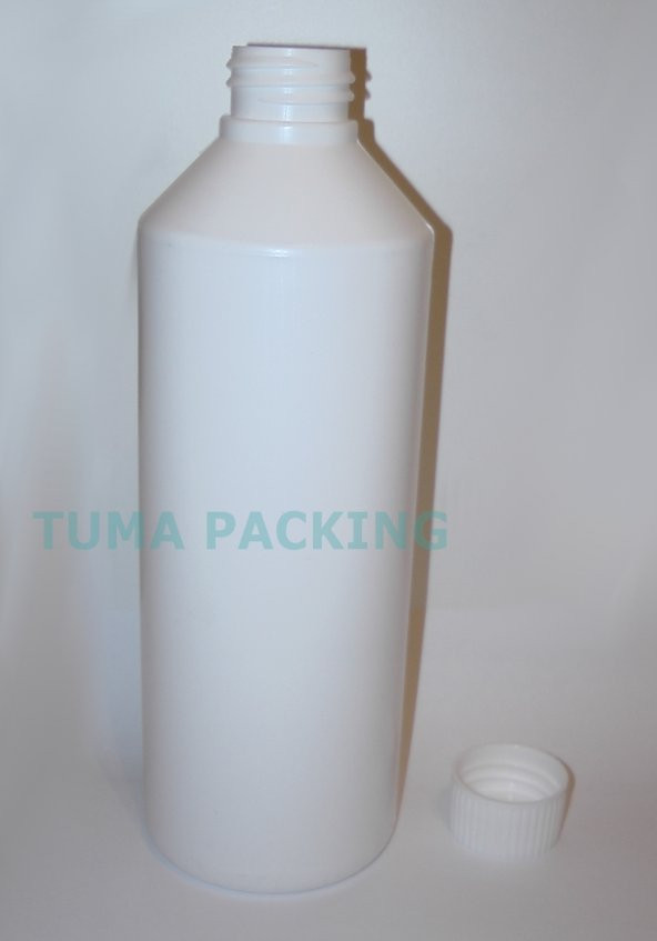 0.5 Litre-500 ml Beyaz Plastik Boş Şişe (likit,sıvı saklama)