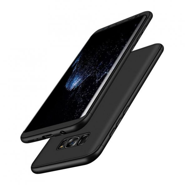 Kapakevi Samsung Galaxy S8 360 Tam Koruma Kırılmaz Camlı Kılıf