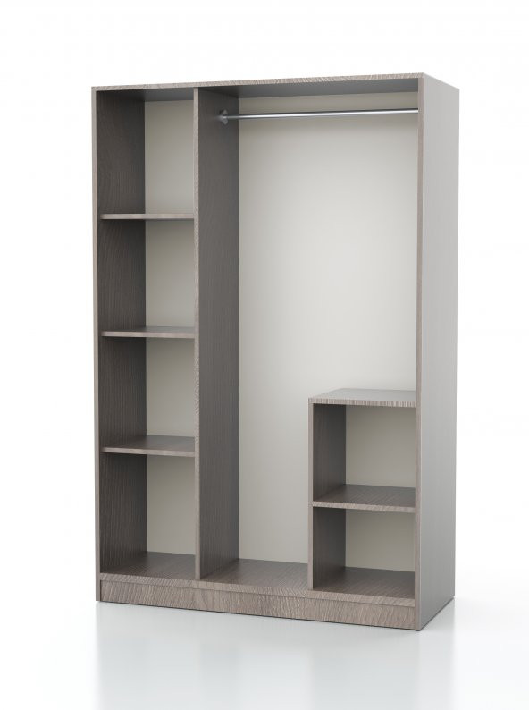 DSM DİZAYN MNT-203 3 KAPAKLI 2 RENKLİ GARDIROP - 3